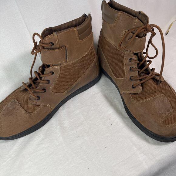 Speed Brown Leather Boots High Top Motorcycle Men's 13- EUC - Picture 1 of 4